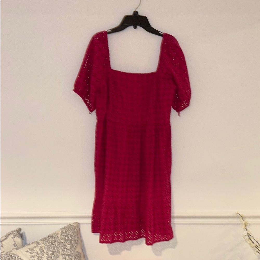 La Blanca Pink Puff Sleeve Sundress